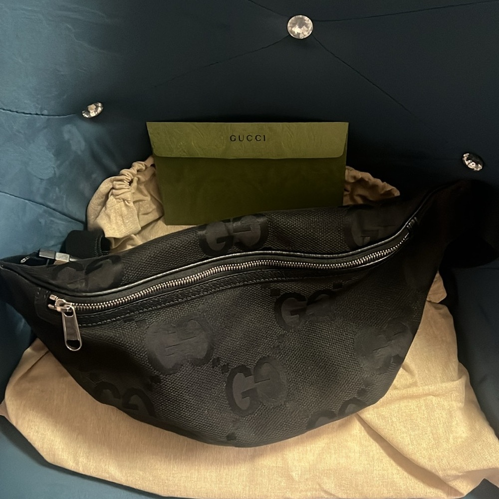 Gucci Belt Bag JUMBO GG Canvas Large Black